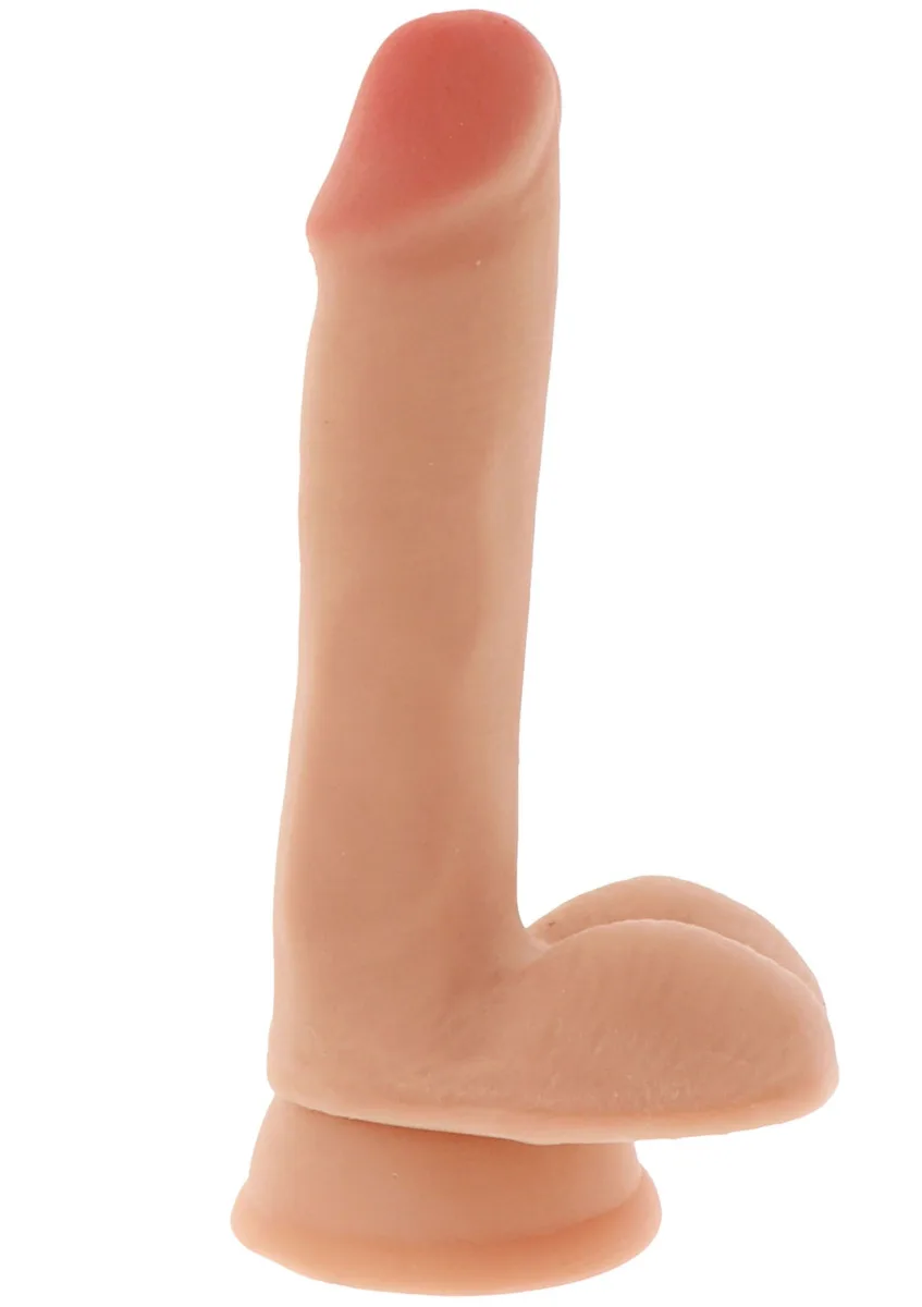 Dildo s dvojitou hustotou TPE 17 cm