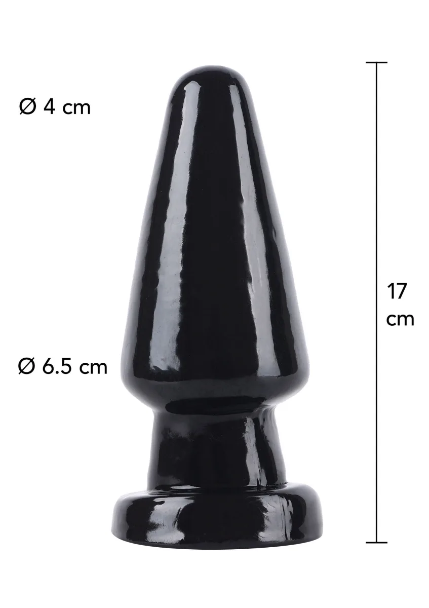 Anale plug met kegelvormige kop, groot, 17 cm