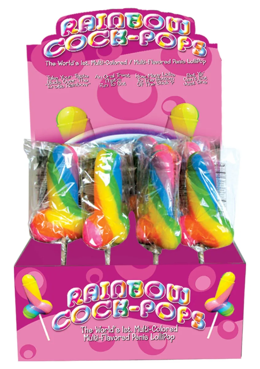Stojan na kohútie lupienky Rainbow Cock Pops 12 ks