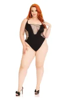 Plus Shredded Racer Back Thong Bodysuit — obrazek 6