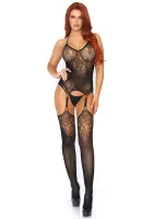 Nahtloser Strumpfhalter aus Spitzennetz — Bild 4