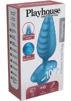 Ribbed Anal Plug Vibrating + Remote — image 1