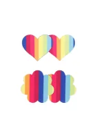 Pasteles con forma de corazón y flor (2 pares) — imagen 1
