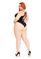 Plus Shredded Racer Back Thong Bodysuit — obrazek 9