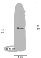 Silikonový návlek na penis Hydrated Skin Vibrační 20 cm — obrázek 2