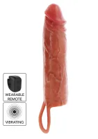 Silikonový návlek na penis Hydrated Skin Vibrační 20 cm — obrázek 1