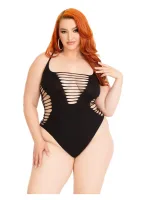 Plus Shredded Racer Back Thong Bodysuit — obrazek 1