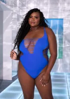 Plus Shredded Racer Back Thong Bodysuit — obrazek 18