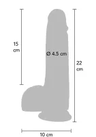 Silikonový dildo s předkožkou 20 cm — obrázek 8