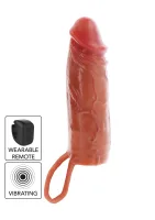 Manicotto vibrante in silicone per pene, idratante, 16 cm — immagine 1