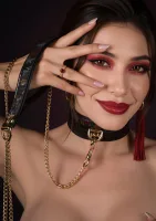Kvetinový žakárový obojok a vodítko — obrázok 15