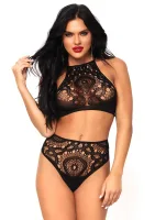 Halter Crop Top and High Waist Thong — image 1