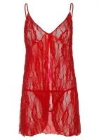 Plus Romantic Lace Babydoll with String — image 2