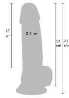 Realistische dildo van PVC, 21 cm — afbeelding 2